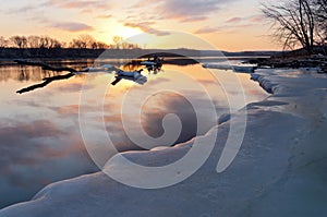 Mississippi River Sunrise in South St Paul