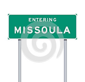 Missoula Entering road sign photo