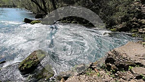 Missouri bubbling forth into the current river at big spring