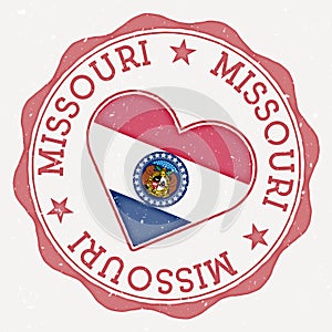 Missouri heart flag logo.