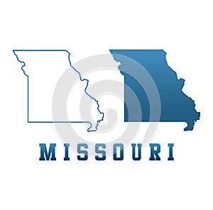 Missouri map design illustration