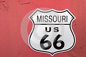 Missouri Route 66 Road Sign