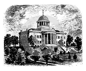 Missouri State Capitol vintage illustration