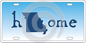 Missouri state license plate vector