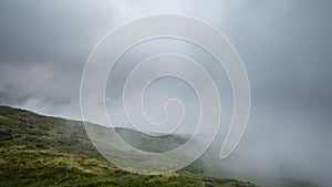 Mist Capped Hills of Snowdonia Time Lapse