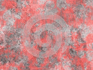 Mist of grey on bright red marbled brush strokes background with halftone old pattern