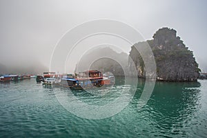 Mist in Ha Long Bay,Vietnam