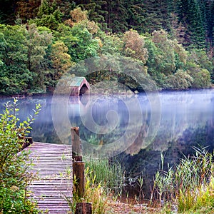 Mist on Loch Ard