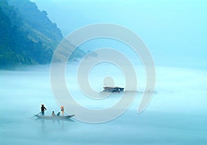 The mist over lucid lake