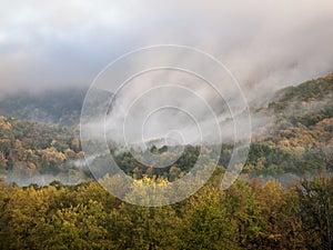 Mist Rising in the Hudson Valley Autumn