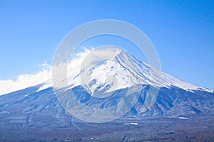The mist and snow on Fujiyama
