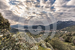 Mist in the valley near Moltifao in Corsica