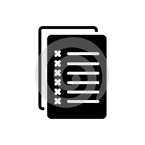 Black solid icon for Mistake, error and fault
