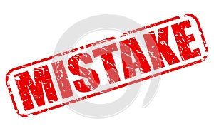 Mistake red stamp text