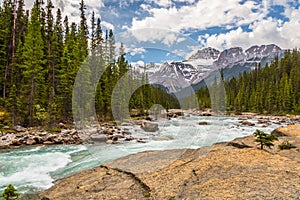 Mistaya River and Peaks