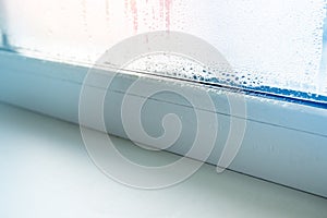 Misted pvc window with condensation inside