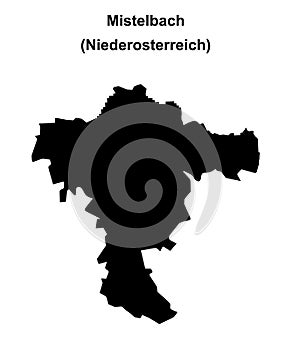 Mistelbach outline map
