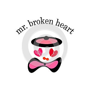 Mister broken heart t-shirt design