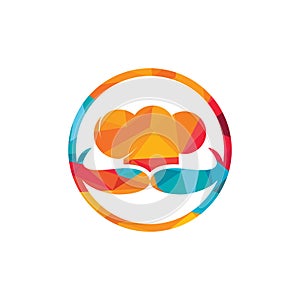 Mister Chef vector logo design template.