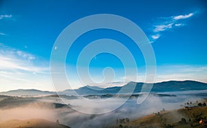 Mistic fog in the mountains