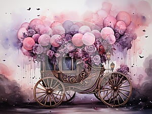 Mistical fairy princess pink chaise, anniversary smash cake backdrop