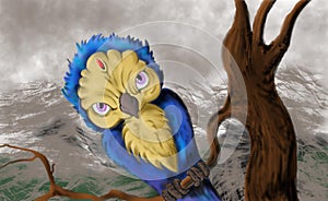 Mistical owl bird