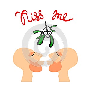 Mistletoe gay kiss