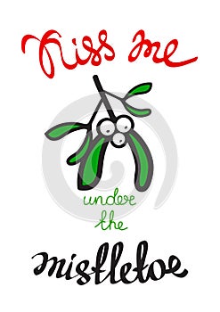 Mistletoe greeting card