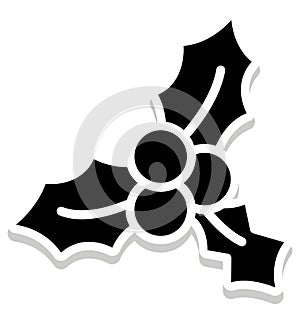 Mistletoe Isolated Vector Icon that can be easily modified or edit in any style