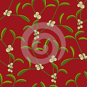 Mistletoe wallpaper pattern
