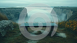 Misty Cliffs Scenic Viewpoint Bench