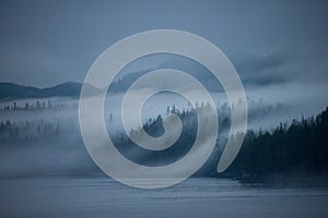 Misty dawn, Inside Passage, Alaska