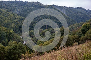 Hmlistý deň na slovensku Tatry