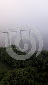 Misty endless bridge