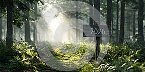 Misty Forest Path Trail 2036