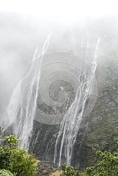 Misty Jog waterfalls in Karnataka in south of India
