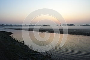 Misty landscape at Ouderkerk