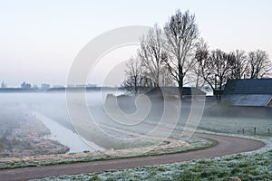 Misty landscape at Ouderkerk