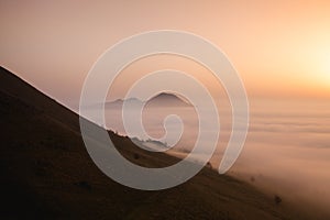 Misty morning in Central Bohemian Highlands, Czech Republic