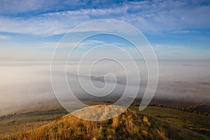 Misty morning in Central Bohemian Highlands, Czech Republic