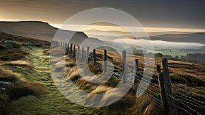 Misty Morning On The English Moors: A Gravity-defying Landscape