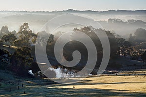 Misty Morning at Hahndorf Hill, South Australia