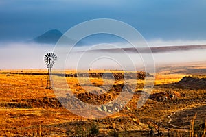 Misty morning landscape, South Africa