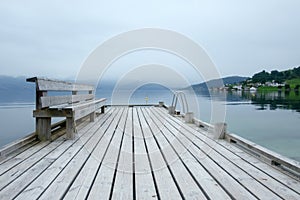 Misty morning on Norheimsund village photo