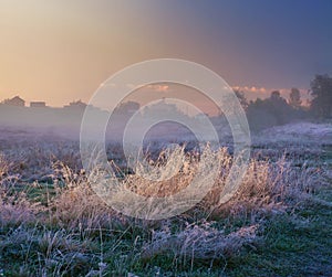 Misty morning on a river