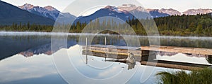 Misty Morning on Vermillion Lakes photo