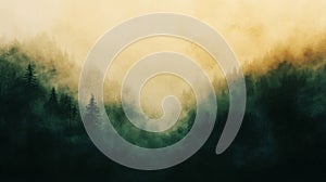 Misty Mountain Forest at Dawn