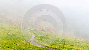 Misty mountain landscape