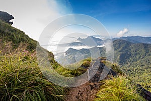 Misty mountain landscape