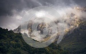 Misty Mountain At Picos de Europa National Park, Spain